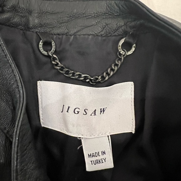 Jigsaw 100% Napa leather black biker jacket. Women’s size 4. Pristine! - Picture 8 of 13